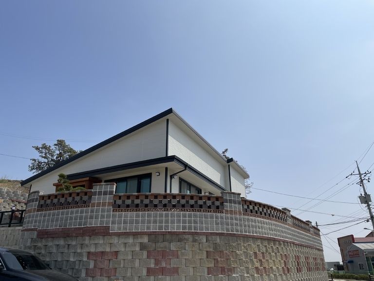 #57 [충남 아산] 보강토위에 쌓아올려진 휀스형담장