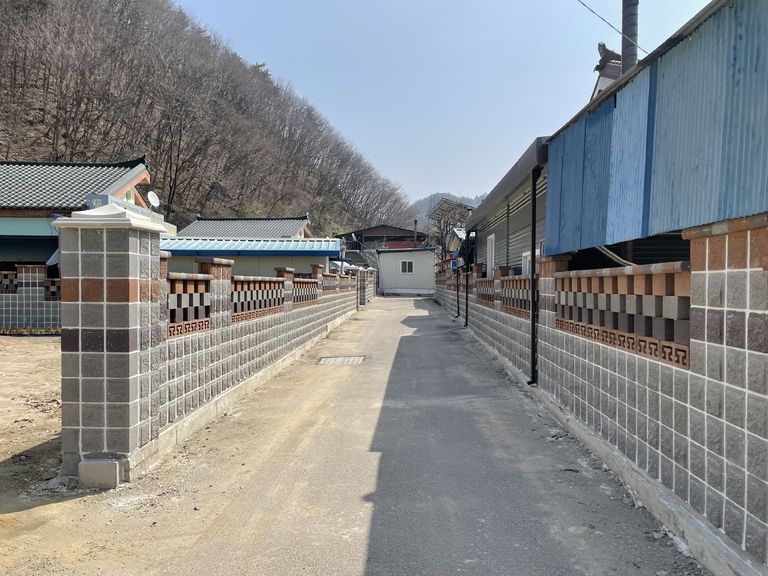 #60 [충남 예산] 농어촌 개선공사현장 한 마을 모두 세종벽돌 휀스형담장