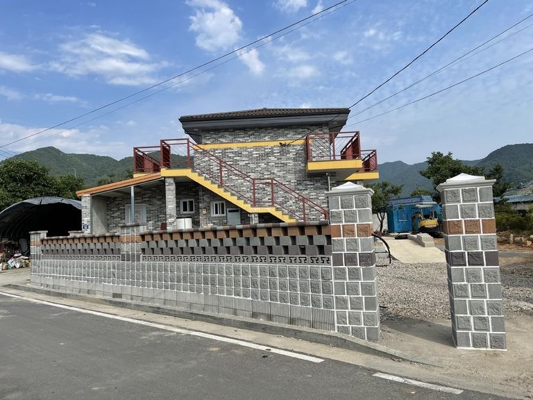 #47 가장 기본적이면서도 깔끔한 ㄹ자형 휀스형 담장(장성 성산 현장)