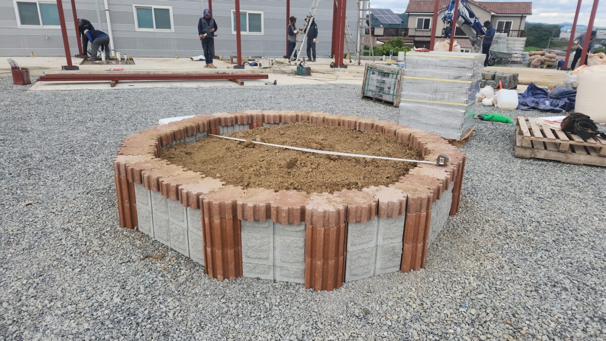 기어블럭으로 간단하게 화단과 수목보호대 만들기